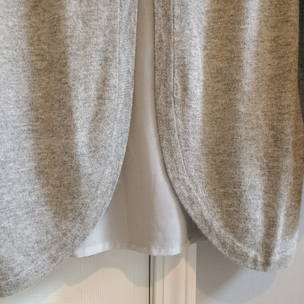 Sisters Women's Grey Studded‎ Embellished Sweater Cardigan Layered Look M - Picture 8 of 9